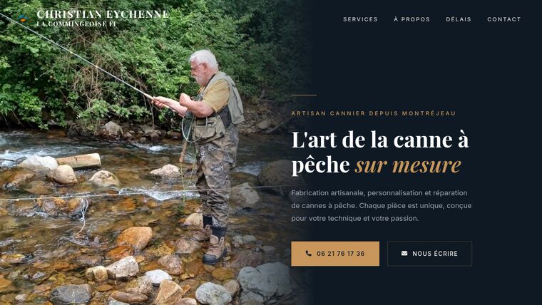 Site web Christian Eychenne — cannes à pêche