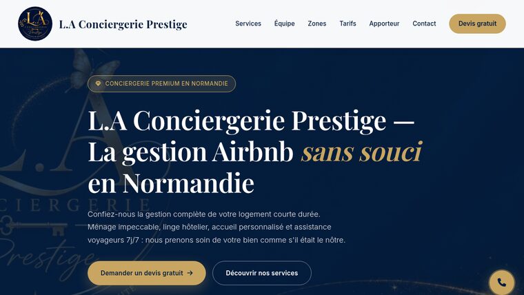 Site web L.A Conciergerie Prestige